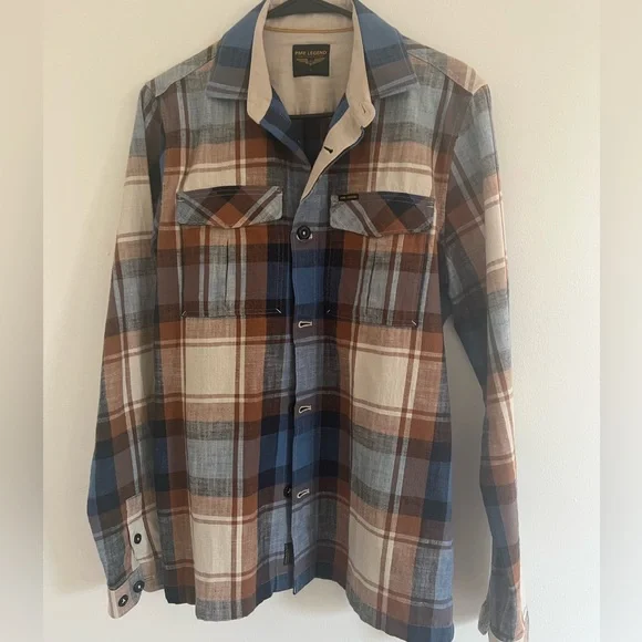 PME Legend mens check pattern button down shirt - Picture 2 of 6